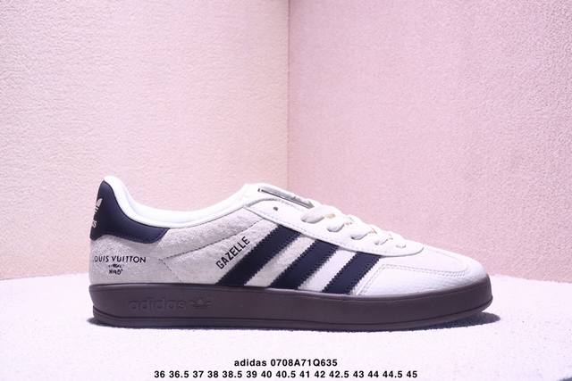 Adidas 德训鞋 “Lv联名-卡布奇诺”高端定制 大厂纯原品质出货 超高清洁度 细节完美 舒适百搭 低帮休闲板鞋 男女同款 货号：Sc9207-724 码数