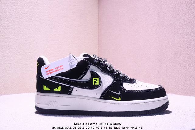 海外限量发售！公司级Nike Air Force 1 '07 Low “芬迪联名 小怪兽”空军一号 低帮 运动鞋 休闲鞋 折边针车 工艺难度大 原楦头原纸板 原