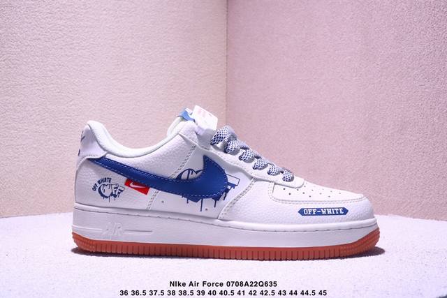 海外限量发售！公司级Nike Air Force 1 '07 Low Lv联名-蓝色海洋 空军一号低帮 运动鞋 休闲鞋 折边针车 工艺难度大 原楦头原纸板 原装