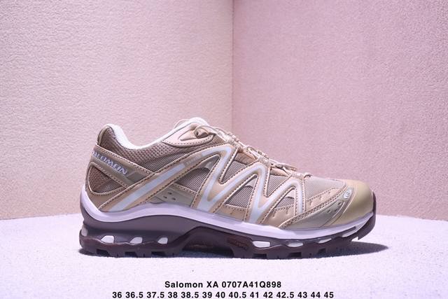 公司级Salomon Xa Pro 3D萨洛蒙户外越野跑鞋 鞋面采用Sensifit贴合技术 全方位贴合包裹脚型 鞋跟部鞋底牵引设计 提供强大的抓地性能 更适应