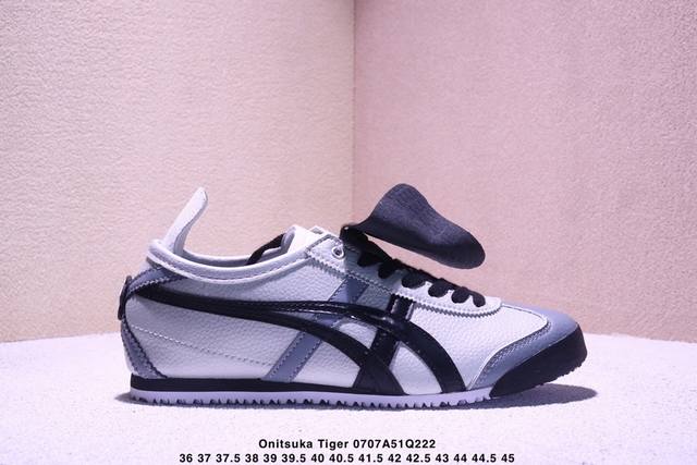 定制球鞋 Onitsuka Tiger鬼塚虎 Mexico 66 熊猫恶作剧 乘浪钓手 岚野 特殊礼盒 低帮 生活休闲鞋 男女同款 灰蓝 Xm0707Q222