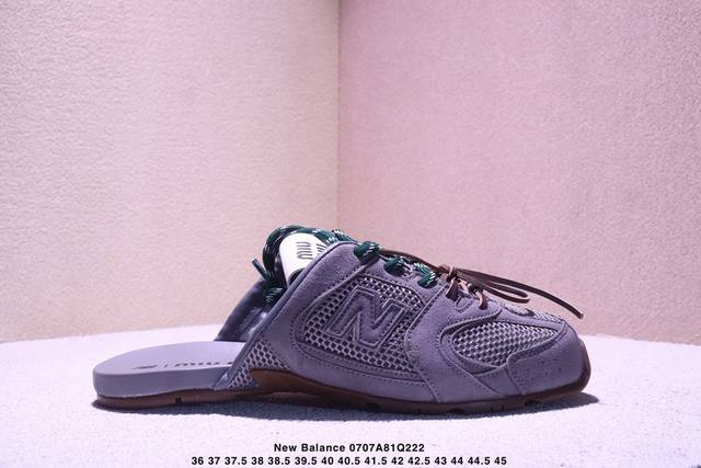 New Balance X Miu Miu缪缪 Nb 530 Sl 七夕系列 绒面革 网布防滑 拖鞋 Xm0707Q222