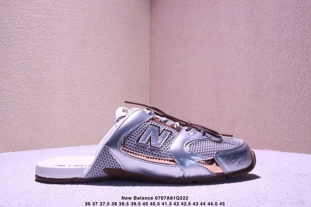 New Balance X Miu Miu缪缪 Nb 530 Sl 七夕系列 绒面革 网布防滑 拖鞋 Xm0707Q222