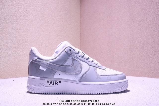 耐克Nike Air Force 1‘07 空军一号低帮百搭休闲运动板鞋。柔软、弹性十足的缓震性能和出色的中底设计，横跨复古与现代的外型结合，造就出风靡全球三十