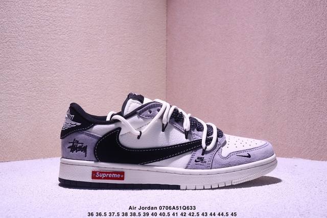 公司级 时尚元素X Jordan Air Jordan Low 倒勾 爆裂纹绿勾配色，融合了Travis Scott 独特的潮流风格，个性的设计风格以及Jord