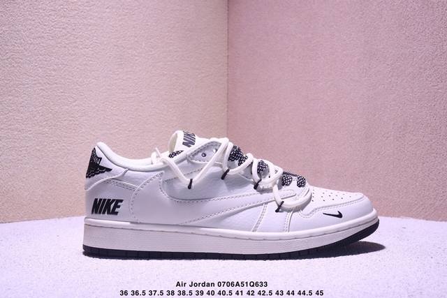 公司级 时尚元素X Jordan Air Jordan Low 倒勾 爆裂纹绿勾配色，融合了Travis Scott 独特的潮流风格，个性的设计风格以及Jord