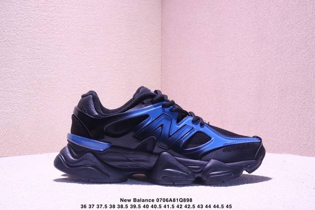 公司级New Balance 9060系列 新百伦 复古休闲运动慢跑鞋 鞋面大身由空间双格及磨砂鞋面拼接而生 采用大面积网眼以及麂皮材质覆盖鞋身 还原经典气质