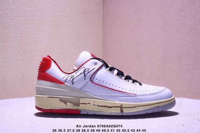 Nike Air Jordan 2 Retro Low 市场唯一独家头层皮打造 原鞋原档案开发 原厂皮料 原档冲孔鞋头 正确满胶鞋垫 四线拉帮 原厂织唛标 鞋舌