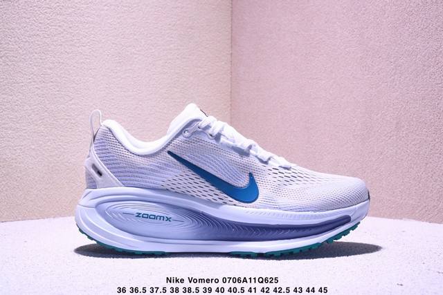 Nike 耐克 男女鞋，升级原楦原数据开发纸版，采用科技织法轻盈织物合成鞋面材质，足底搭载 Zoomx 缓震配置，Cushlon 3.0混合泡棉中底缓震组合外置