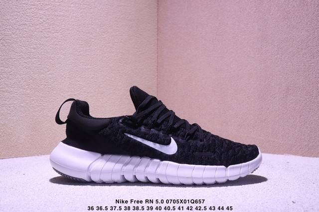 Nike 耐克 原楦原纸版开发，原装透气针织面料，搭载原比值超轻软感Eva一次射出Phylon泡棉缓震大底舒服就完事了，耐克Nike Free Rn 5.0 N