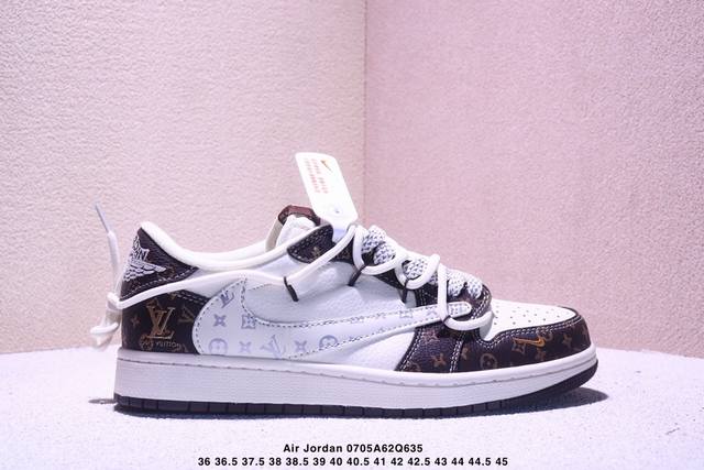 海外爆款限量发售！Travis Scott X Fragment Design X Jordan Air Jordan 1 Low Og Sp “Lv联名 米棕