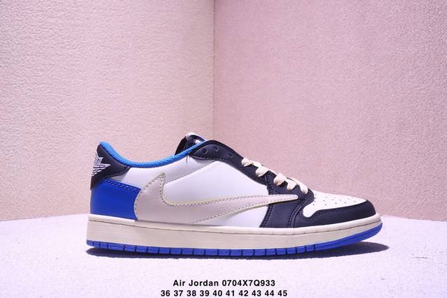 特价Aj1倒勾Travis Scott X Air Jordan 1 ” Reverse Mocha “ Aj1乔1 Ts 闪电 联名倒钩 低帮文化篮球鞋 完美