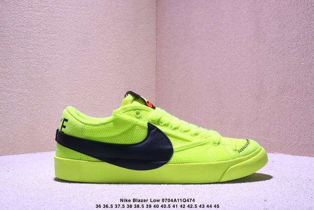 Nk Blazer Low‘77 Jumbo 经典百搭低帮开拓者休闲运动板鞋 真硫化铝楦制作 原厂布料拼接 独家裁片完美鞋型 台湾进口软感荔枝头层皮 原盒真标