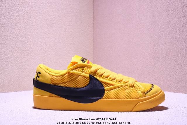 Nk Blazer Low‘77 Jumbo 经典百搭低帮开拓者休闲运动板鞋 真硫化铝楦制作 原厂布料拼接 独家裁片完美鞋型 台湾进口软感荔枝头层皮 原盒真标