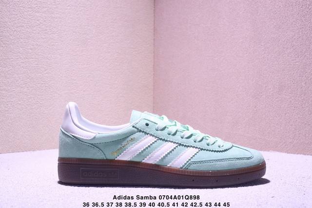 真标Adidas Originals Samba Og 桑巴舞系列 阿迪达斯 三叶草 绅士德训足球风百搭低帮休闲运动板鞋 货号:Kj5990 尺码:36 36.