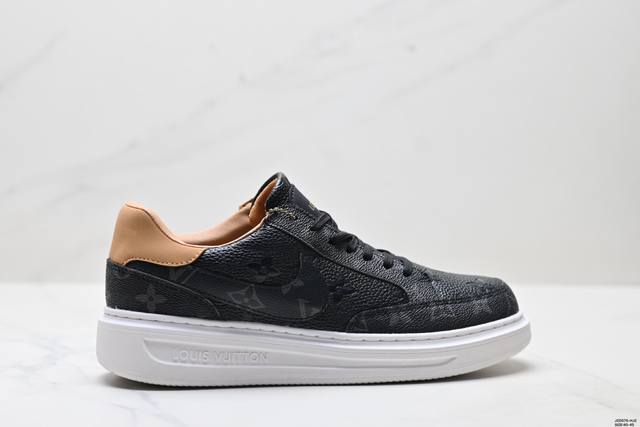 真标Louis Vuitton Beverly Hills 牛皮 低帮 时尚板鞋 男款 尺码:40-45 Ld:Jzd575-Hjz