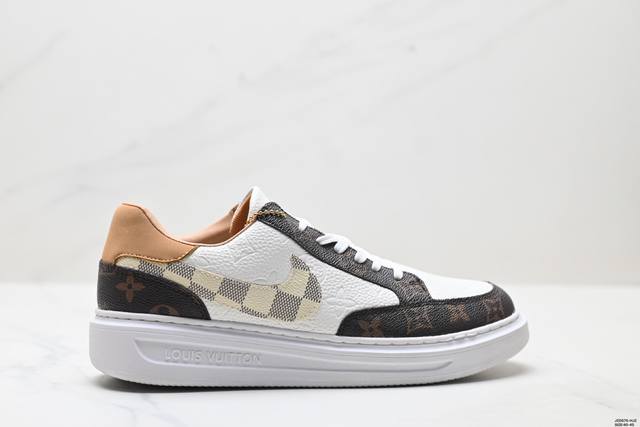 真标Louis Vuitton Beverly Hills 牛皮 低帮 时尚板鞋 男款 尺码:40-45 Ld:Jzd575-Hjz
