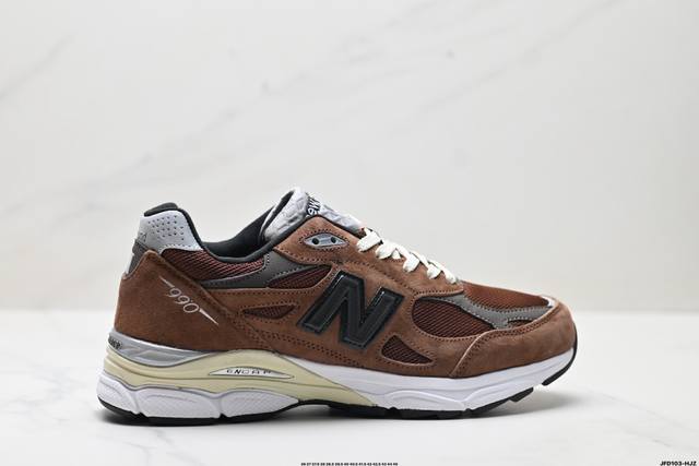 公司级New Balance Nb 990系列 新百伦 复古网面 织物猪皮 低帮 休闲跑步鞋 货号:M990Te3 尺码:36 37 37.5 38 38.5