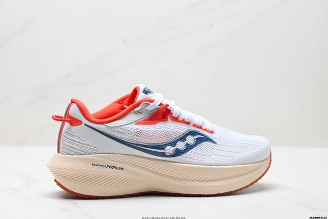公司级Saucony Triumph 21 索康尼胜利 旗舰级缓震 慢跑减震透气 低帮训练跑步鞋 货号:S20881-111 尺码:36 36.5 37.5 3