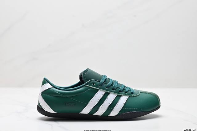 公司级Adidas Tokyo W 阿迪达斯 舒适百搭经典休闲运动鞋 鞋面设计舒适贴合脚面 同时采用柔软材质 穿着轻便舒适 侧面刻有金色的标志 增添辨识度 超薄
