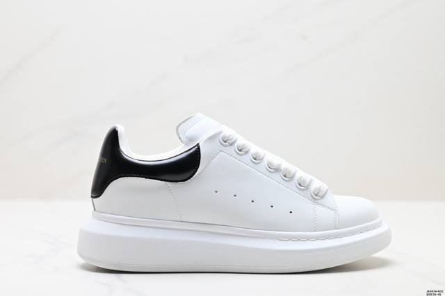 特价 意大利高奢品牌Alexander Mcqueen亚历山大 麦昆 Sole Leather Sneakers低帮时装厚底休闲运动小白鞋 麦昆带芯片鞋子以时尚