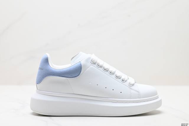 特价 意大利高奢品牌Alexander Mcqueen亚历山大 麦昆 Sole Leather Sneakers低帮时装厚底休闲运动小白鞋 麦昆带芯片鞋子以时尚