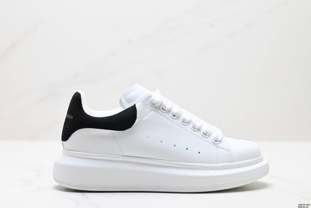 特价 意大利高奢品牌Alexander Mcqueen亚历山大 麦昆 Sole Leather Sneakers低帮时装厚底休闲运动小白鞋 麦昆带芯片鞋子以时尚