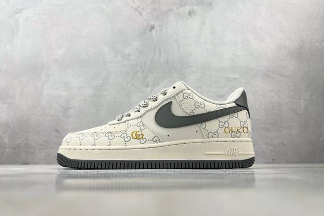 Nike Air Force 1'07 Gucci 联名 白灰 货号：Zh2598 322 尺码：36 36.5 37.5 38 38.5 39 40 40.5