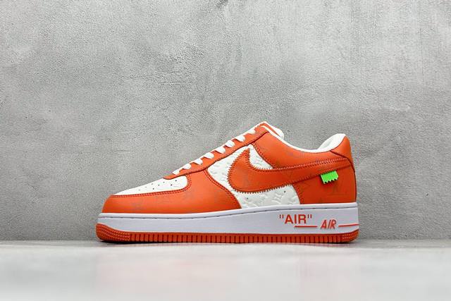 Lv X Air Force 1 Low 联名印花 原楦头原纸板 打造纯正空军版型 #专注外贸渠道 全掌内置蜂窝气垫 #原盒配件 原厂中底钢印、拉帮完美 官方同