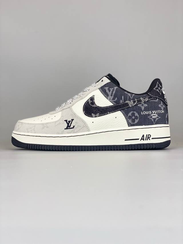 海外限量发售！公司级Nike Air Force 1 '07 Low Lv联名-拼接牛仔 空军一号低帮 运动鞋 休闲鞋 折边针车 工艺难度大 原楦头原纸板 原装