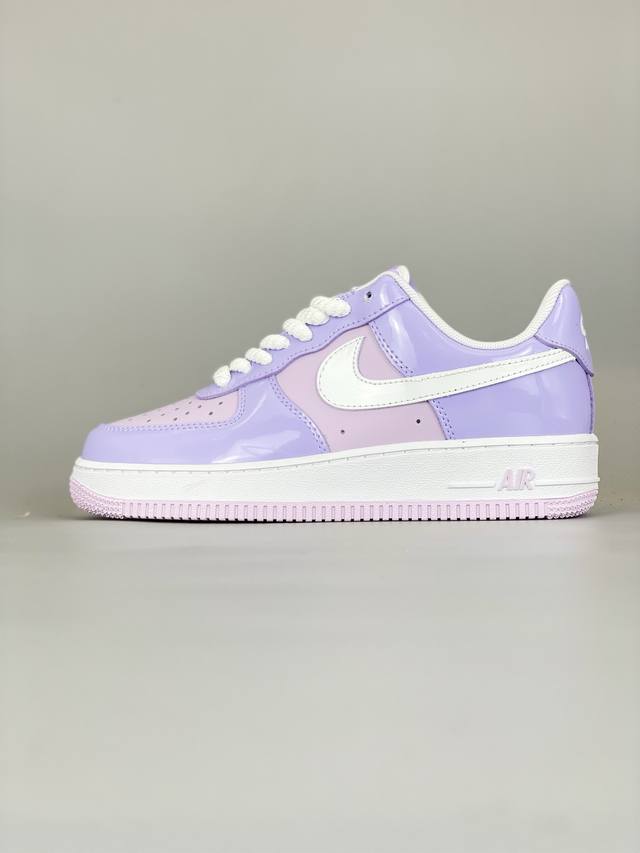 Nk Air Force 1'07 Low 香芋紫漆皮 空军一号低帮休闲板鞋 原楦头原纸板 打造纯正空军版型#专注外贸渠道 全掌内置蜂窝气垫 #原盒配件 原厂中