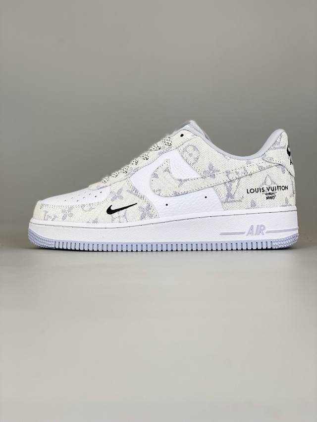 海外限量发售！公司级Nike Air Force 1 '07 Low Lv联名-灰牛仔 空军一号低帮 运动鞋 休闲鞋 折边针车 工艺难度大 原楦头原纸板 原装鞋