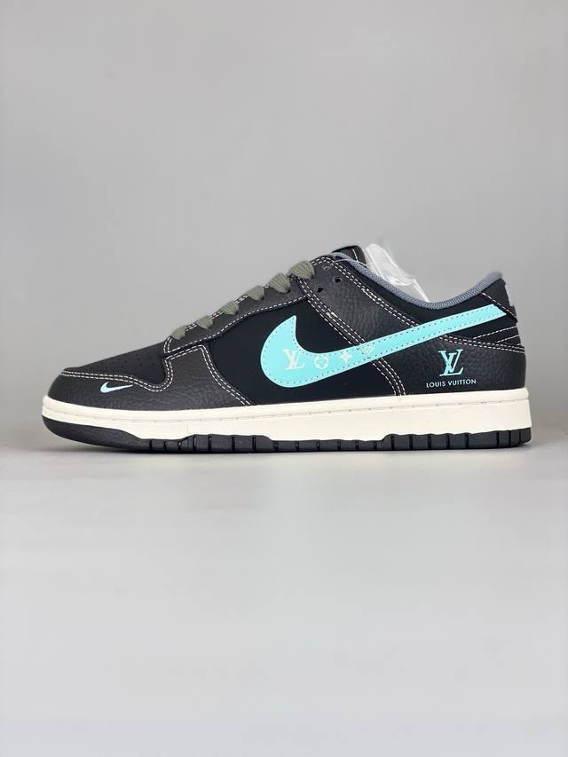 海外爆款限量发售！Nike Sb Dunk Low“ Lv联名 蒂芙尼蓝” 周年高端定制 低帮休闲板鞋 定制鞋盒 大厂纯原品质出货 超高清洁度 皮料切割干净无任