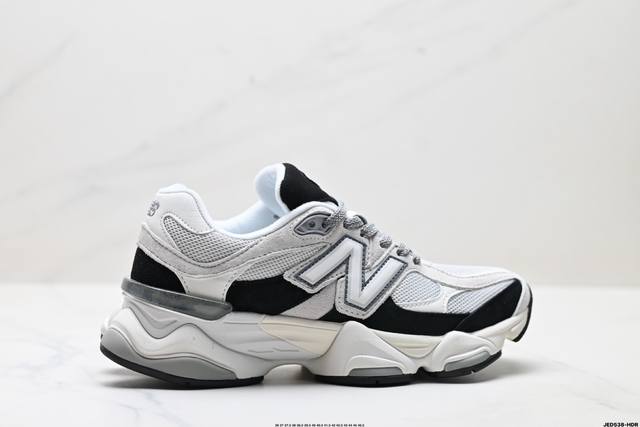 真标New Balance 9060系列 新百伦 复古休闲运动慢跑鞋 鞋面大身由空间双格及磨砂鞋面拼接而生 采用大面积网眼以及麂皮材质覆盖鞋身 还原经典气质 搭