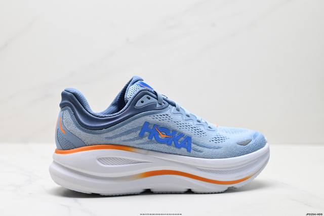 公司级Hoka One One Bondi 9 复古舒适防滑耐磨 低帮 山地户外跑步鞋 货号:1162011 尺码:36 36.5 37.5 38 38.5 3