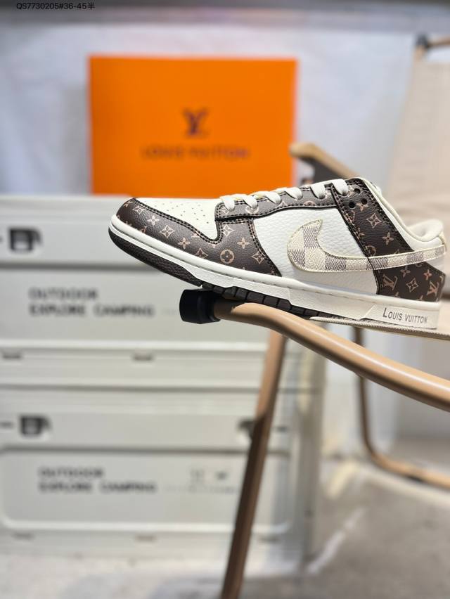 Lv X Nike Sb Dunk Low 大厂出品 极力推荐 新配色 原装头层材料 独家版型蒸餾加工 帶來的是更好的视觉和脚感体验 大厂纯原品质出货 清洁度
