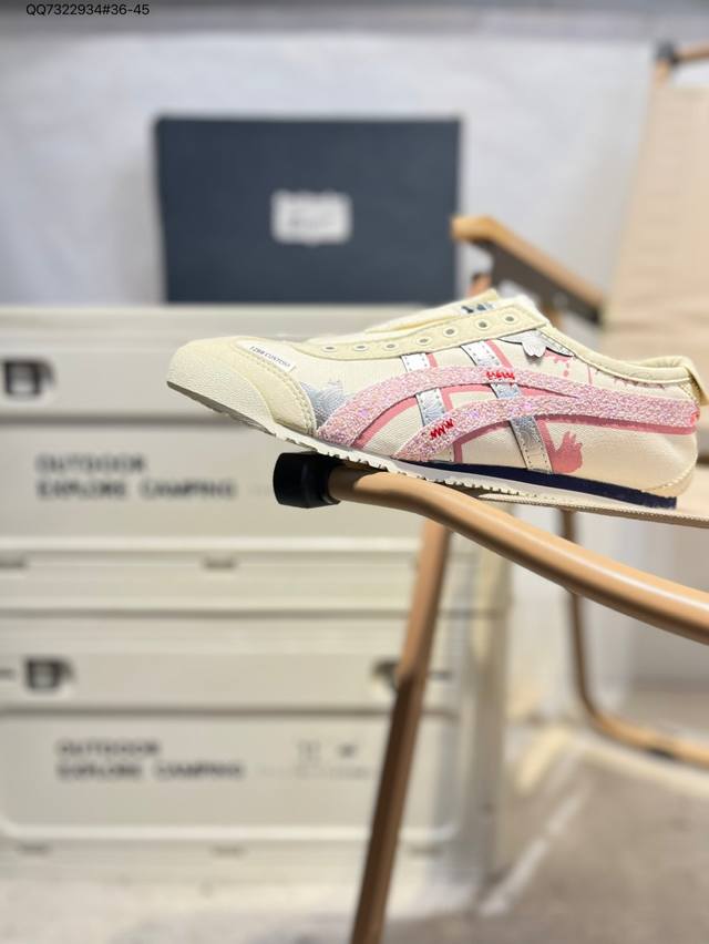 定制款# Onitsuka Tiger Mexico 66 鬼冢虎 墨西哥升级版系列低帮复古经典虎爪百搭休闲皮革慢跑鞋1183A360 Qq7322934#36