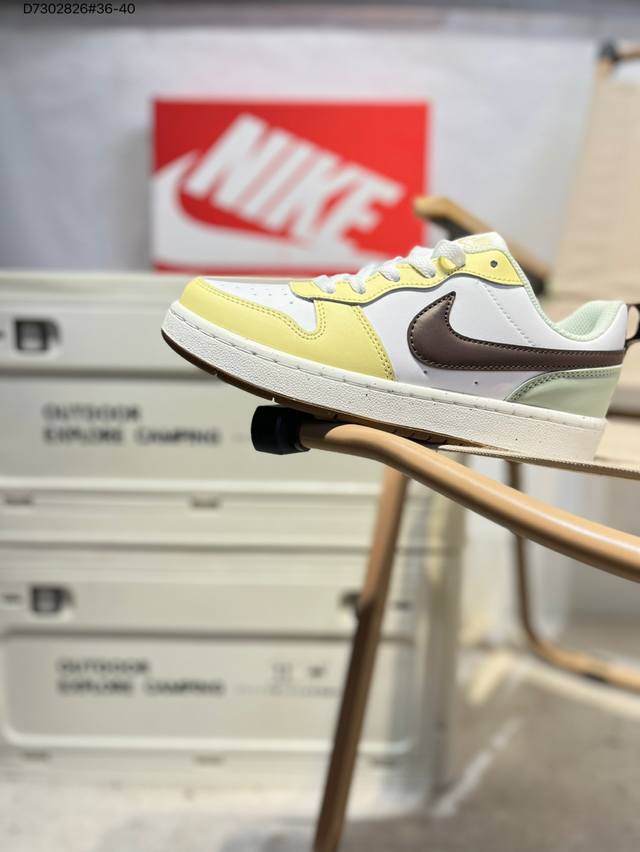 Nike Court Borough Low 低帮百搭透气休闲运动板鞋 经典耐用的设计 兼顾舒适脚感和出众风范 演绎匠心之作 结构性的支撑贴合感结合复古篮球设计