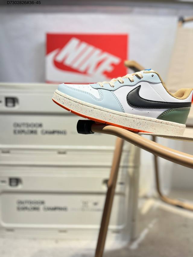 Nike Court Borough Low 低帮百搭透气休闲运动板鞋 经典耐用的设计 兼顾舒适脚感和出众风范 演绎匠心之作 结构性的支撑贴合感结合复古篮球设计