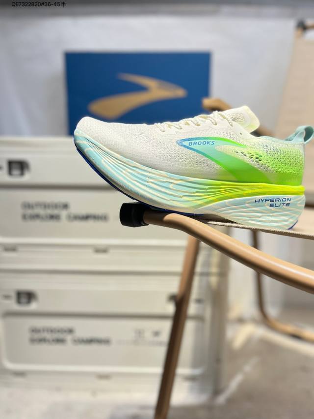 Brooks布鲁克斯 Hyperion Elite 4 Pb 舒适百搭防滑耐磨 低帮 越野竞速跑步鞋 采用改进工程空气网眼组合热熔工艺 鞋面材质搭载Dna Lo