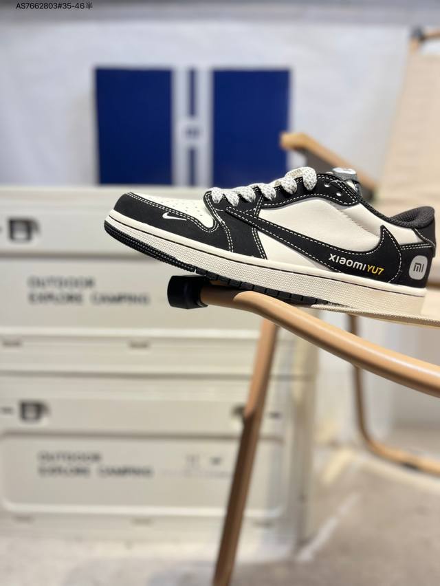 公司级头层皮小米 X 乔丹Air Jordan 1 Low Aj1低帮系列篮球鞋 官方同步配色 原装级产物 #拒绝公底 立体鞋型 细节完美 高清洁度Xx3168