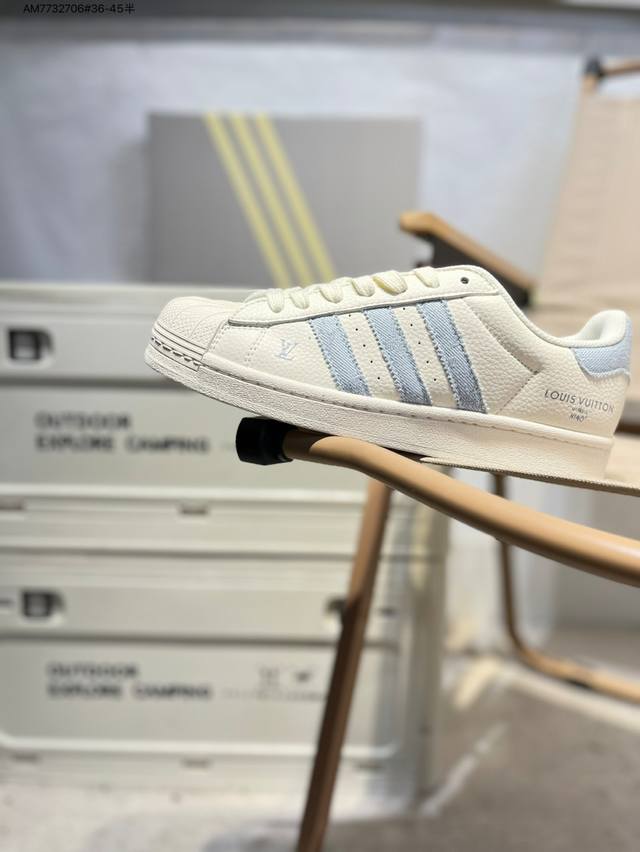 Lv X Adidas Originals Superstar 经典配色 经典贝壳头官网同步 实拍首发渠道正品订单 诠释市场最高工艺水平区别市面普通真标版本，进