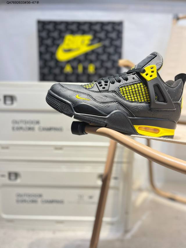 Air Jordan 4 Retro Black Military Blue 迈克尔 乔丹Aj4代中帮复古休闲运动文化篮球鞋Hf4340 Qa7692633#3