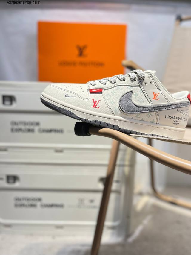 Lv X Nike Sb Dunk Low 大厂出品 极力推荐 新配色 原装头层材料 独家版型蒸餾加工 帶來的是更好的视觉和脚感体验 大厂纯原品质出货 清洁度
