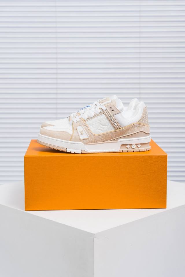 核心私 路易威登Louis Vuitton Trainer 2.0 Sneaker Low 运动系列低帮复古百搭休闲运动文化篮球板鞋“ Virgil Abloh
