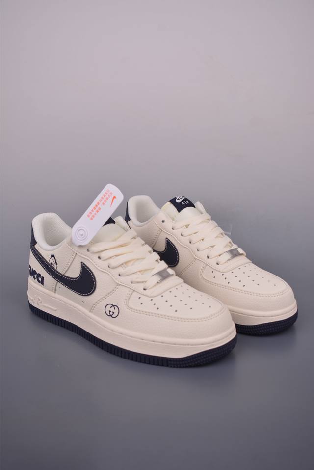 Nike Air Force 1 Low Gucci联名 原楦头原纸板 打造纯正空军版型 专注外贸渠道 全掌内置蜂窝气垫 原盒配件 原厂中底钢印、拉帮完美 官方