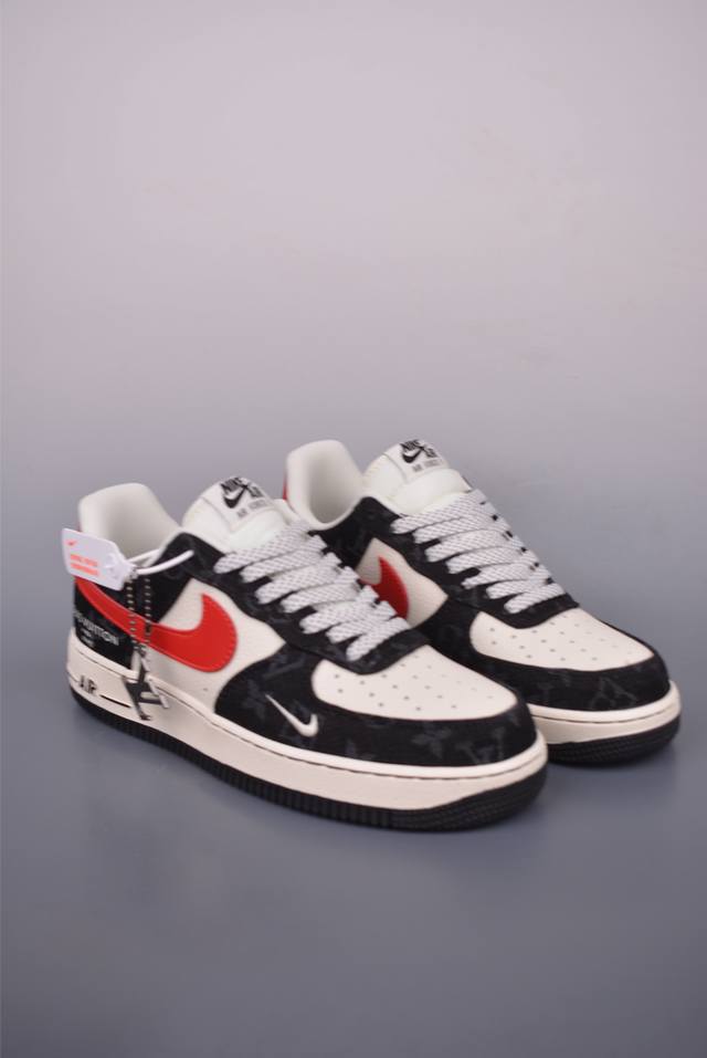 Nike Air Force 1 Low Lv联名 原楦头原纸板 打造纯正空军版型 专注外贸渠道 全掌内置蜂窝气垫 原盒配件 原厂中底钢印、拉帮完美 官方货号: