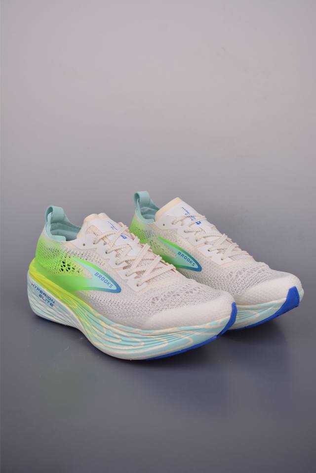 Brooks 布鲁克斯 Hyperion Elite 4 超弹轻盈跑步鞋 实拍首发 低帮透气缓震支撑休闲运动慢跑鞋 采用改进工程空气网眼组合热熔工艺 鞋面材质搭