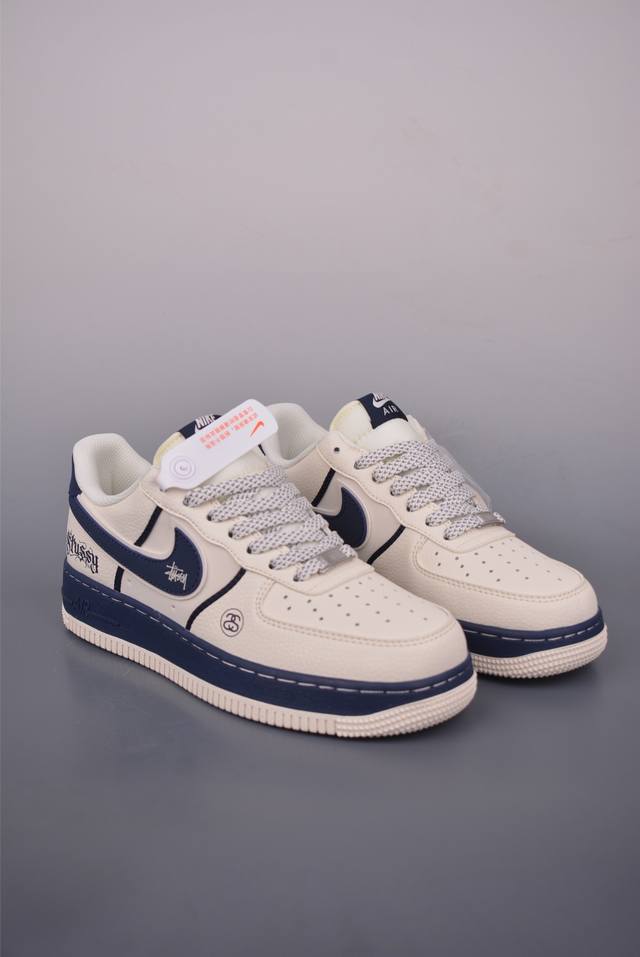 Nike Air Force 1 Low 斯图西联名 原楦头原纸板 打造纯正空军版型 专注外贸渠道 全掌内置蜂窝气垫 原盒配件 原厂中底钢印、拉帮完美 官方货号