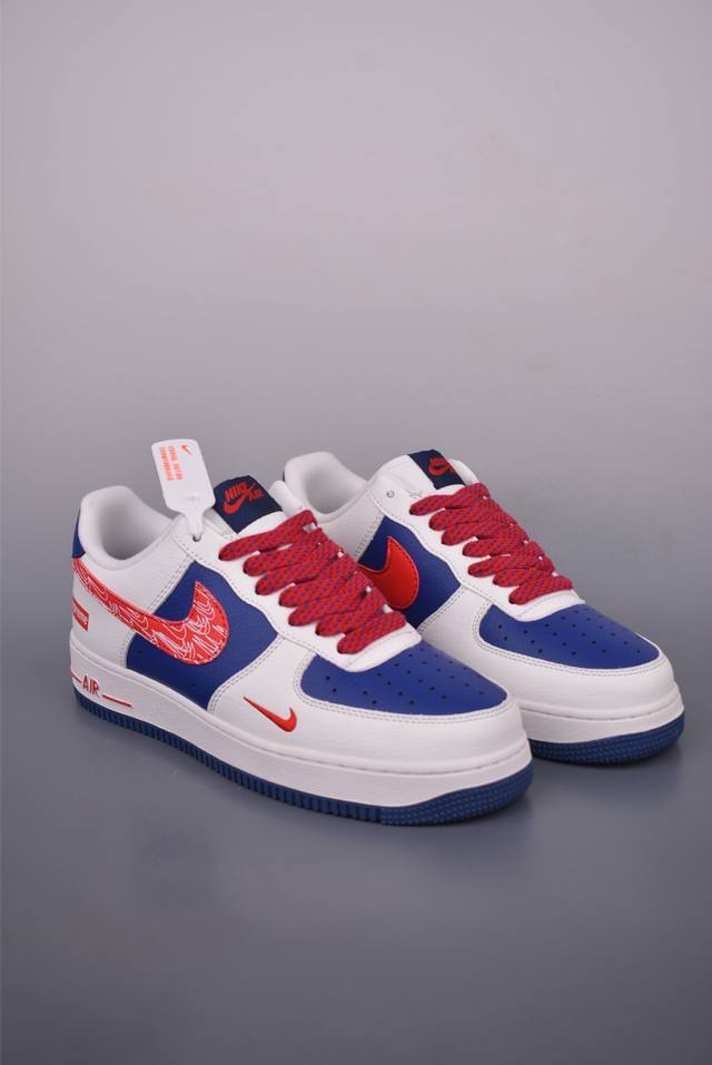 Nike Air Force 1 Low Supreme联名 原楦头原纸板 打造纯正空军版型 专注外贸渠道 全掌内置蜂窝气垫 原盒配件 原厂中底钢印、拉帮完美